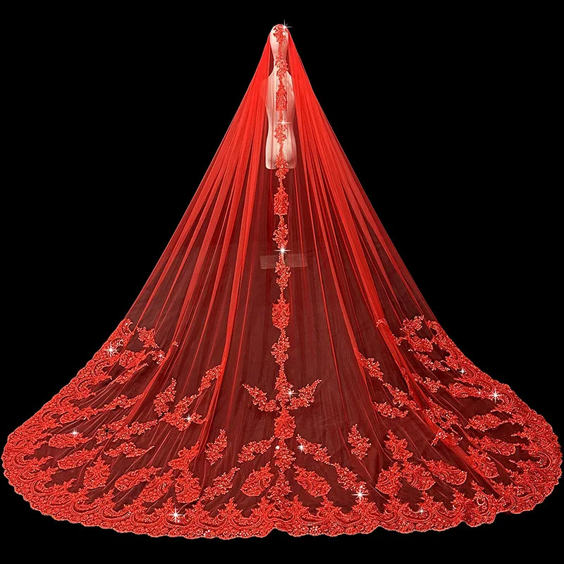 Роскошная красная 3-метровая длинная свадебная фата 1 слой с кружевными аппликациями и блестками, соборная свадебная фата, мягкая фата из тюля на заказ
Роскошная красная 3-метровая длинная свадебная фата 1 слой с кружевными аппликациями и блестками, соборная свадебная фата, мягкая фата из тюля на заказ