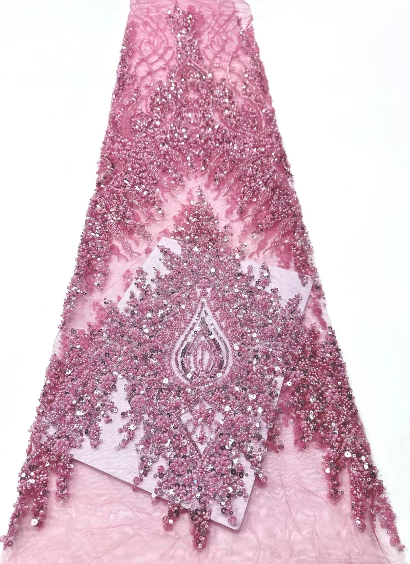 2026 Luxury French Mesh Beaded Lace Fabric with African Sequins High-Quality Groom Lace for Nigerian Wedding Dress Sewing
2026 Luxury French Mesh Beaded Lace Fabric with African Sequins High-Quality Groom Lace for Nigerian Wedding Dress Sewing