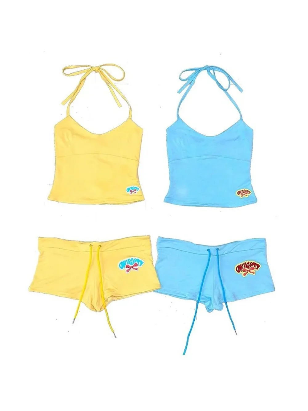 2026 new summer fresh and casual simple hanging neck set with printed slimming and backless suspender shorts two-piece set ins
2026 new summer fresh and casual simple hanging neck set with printed slimming and backless suspender shorts two-piece set ins