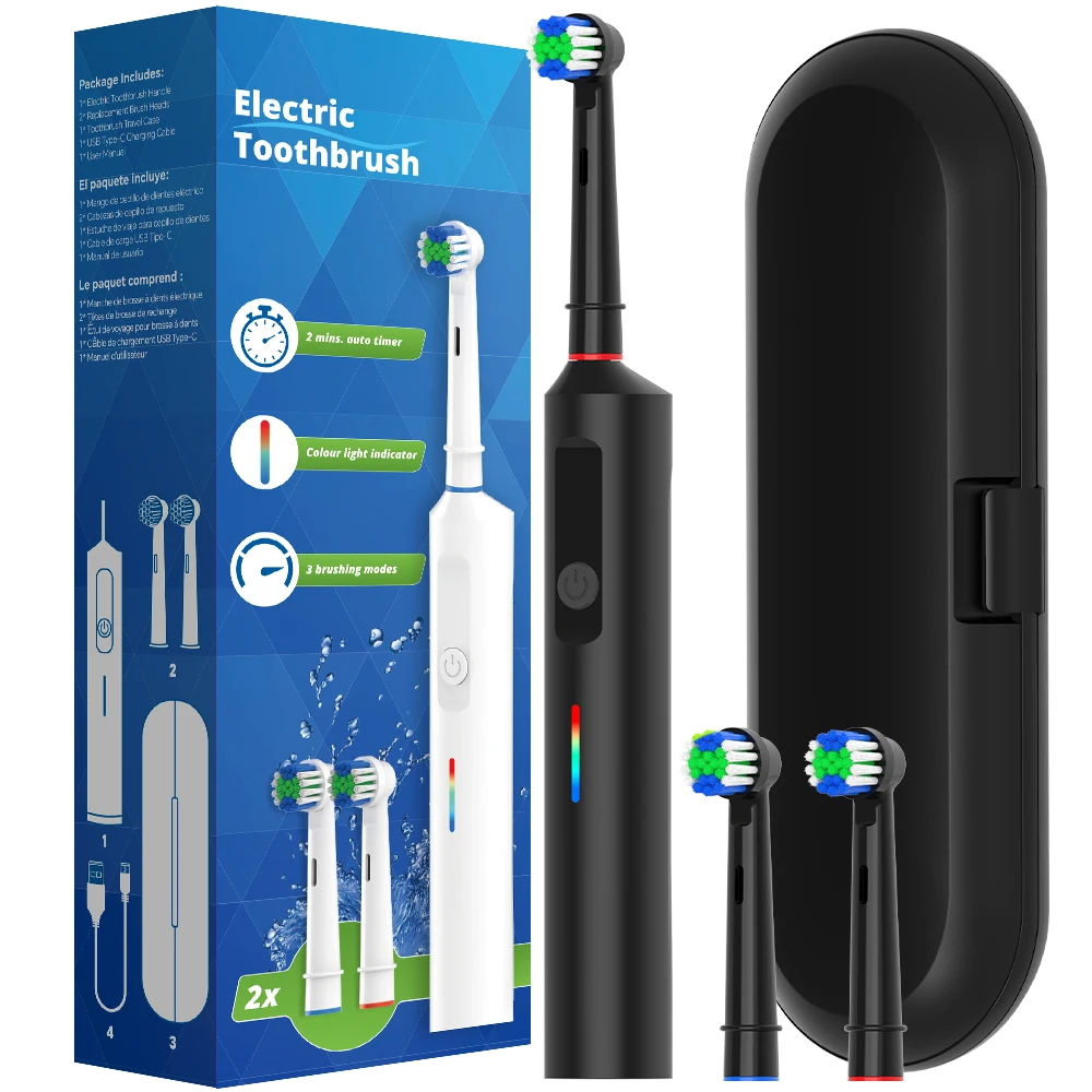 Intelligent Rotating Electric Toothbrush, Rechargeable Rotary Toothbrush Compatible with Oral B Replacement Electric Brush Heads
Intelligent Rotating Electric Toothbrush, Rechargeable Rotary Toothbrush Compatible with Oral B Replacement Electric Brush Heads