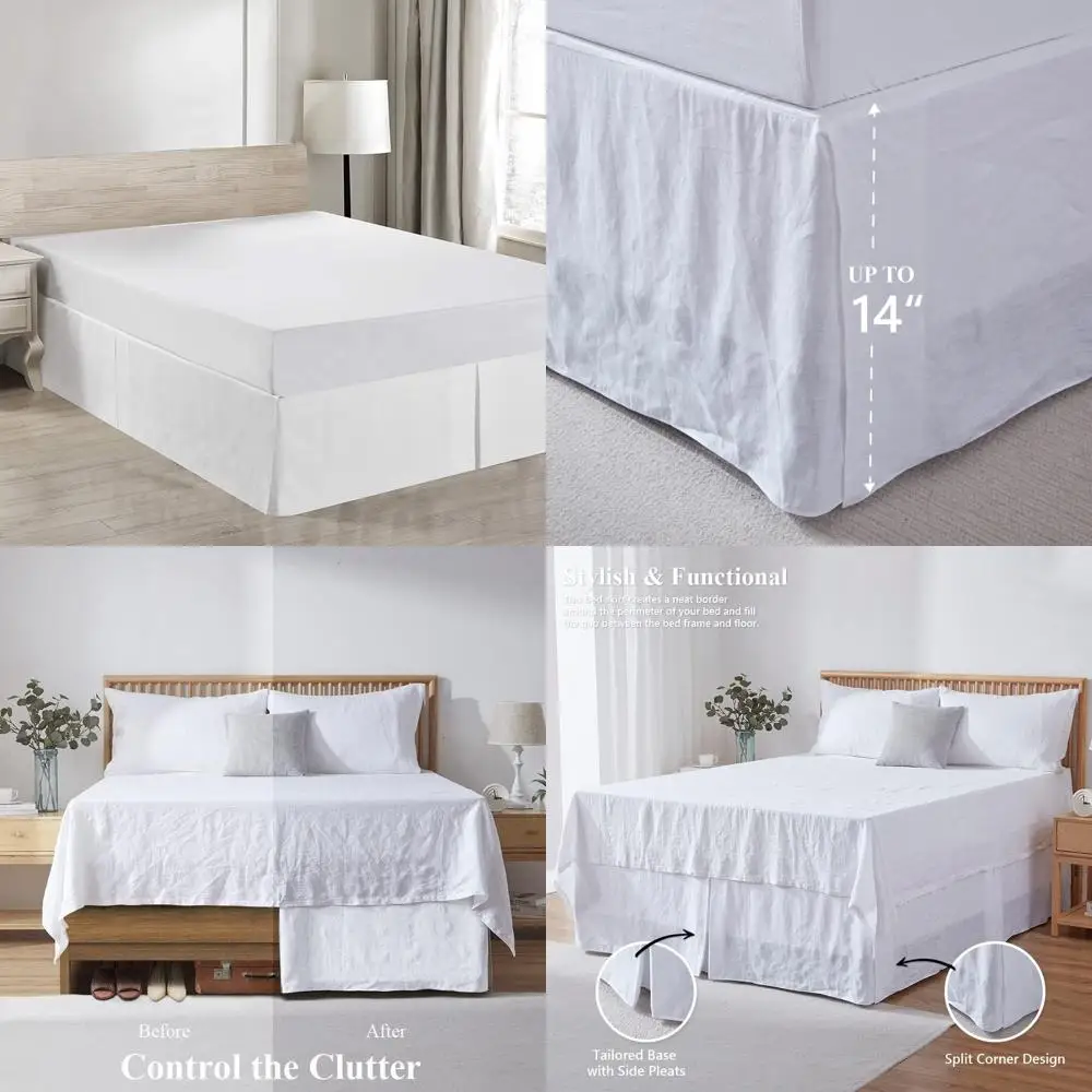 Elegant Belgian Linen Bed Skirt with 14" Tailored Drop, Easy Fit, Breathable Premium Flax Linen
Elegant Belgian Linen Bed Skirt with 14" Tailored Drop, Easy Fit, Breathable Premium Flax Linen