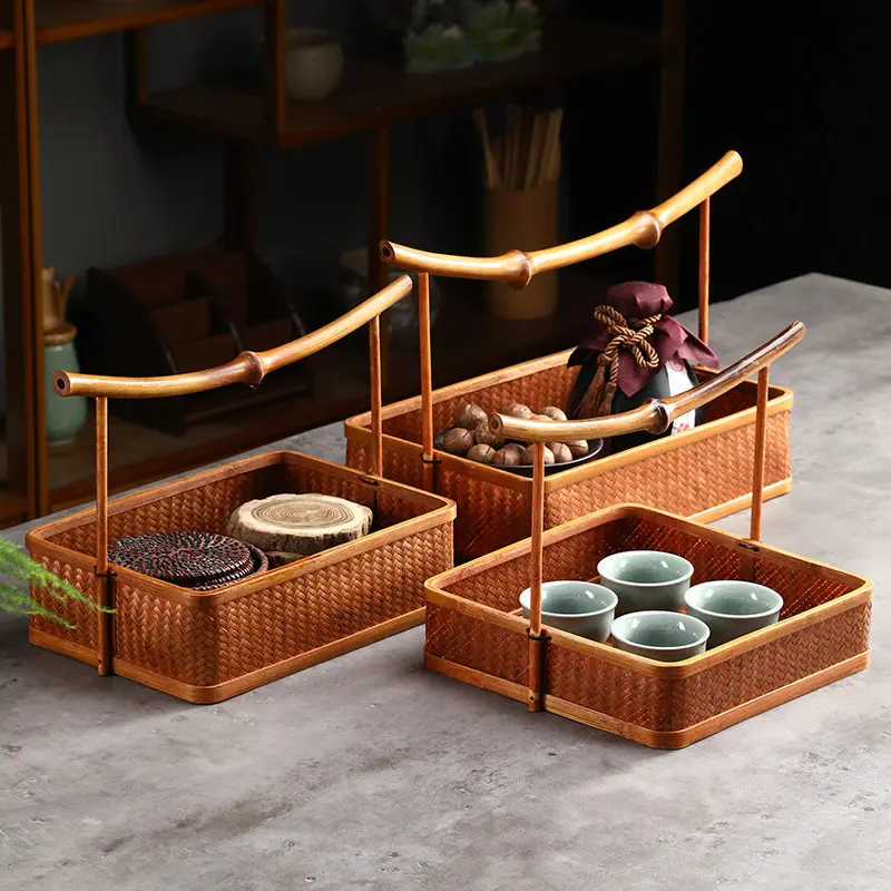 Бамбуковая корзина для пикника ручной работы, винтажный ящик для хранения еды в китайском стиле — многоскладная корзина для кухни, рынка, пляжа
Бамбуковая корзина для пикника ручной работы, винтажный ящик для хранения еды в китайском стиле — многоскладная корзина для кухни, рынка, пляжа