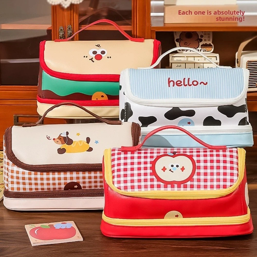Hand-held Cartoon House Pen Bag PU Leather Waterproof Food Fruit Burger Cow PU Stationery Bag Sausage Dog Large Capacity
Hand-held Cartoon House Pen Bag PU Leather Waterproof Food Fruit Burger Cow PU Stationery Bag Sausage Dog Large Capacity