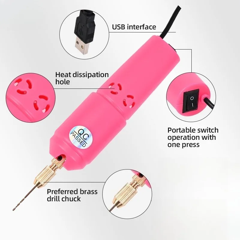 5v Versatile Electrical Pin Vise Kit Mini Electric Hole Puncher Jewelry Making Tools Great for Resin Wood and Clay Crafts USB
5v Versatile Electrical Pin Vise Kit Mini Electric Hole Puncher Jewelry Making Tools Great for Resin Wood and Clay Crafts USB