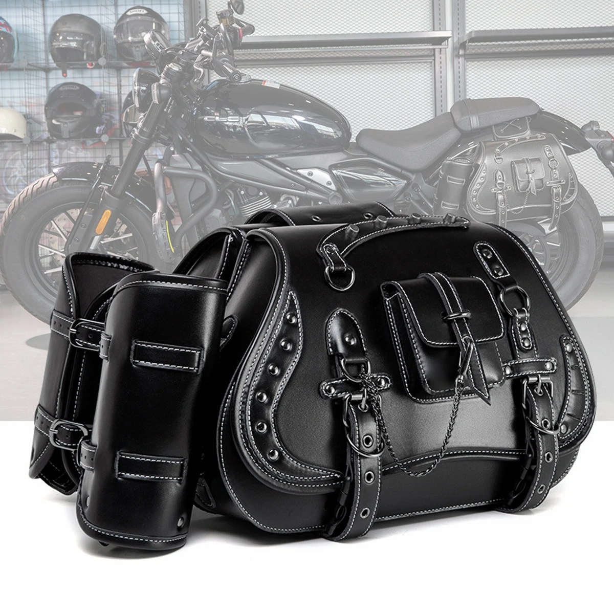 Retro Fashion Bike Motorcycle Saddle Bags Pouch Storage Case Side Luggage Tank Suitcase Waterproof PU Leather Motorbike Parts
Retro Fashion Bike Motorcycle Saddle Bags Pouch Storage Case Side Luggage Tank Suitcase Waterproof PU Leather Motorbike Parts