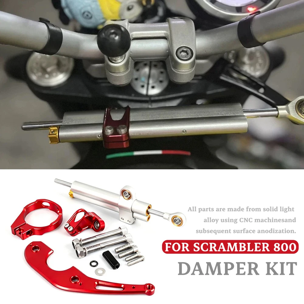 Motorcycle CNC Aluminum Steering Damper Bracket For Ducati Scrambler 800 2015-2025 Steering Stabilizer Mounting Accessories
Motorcycle CNC Aluminum Steering Damper Bracket For Ducati Scrambler 800 2015-2025 Steering Stabilizer Mounting Accessories