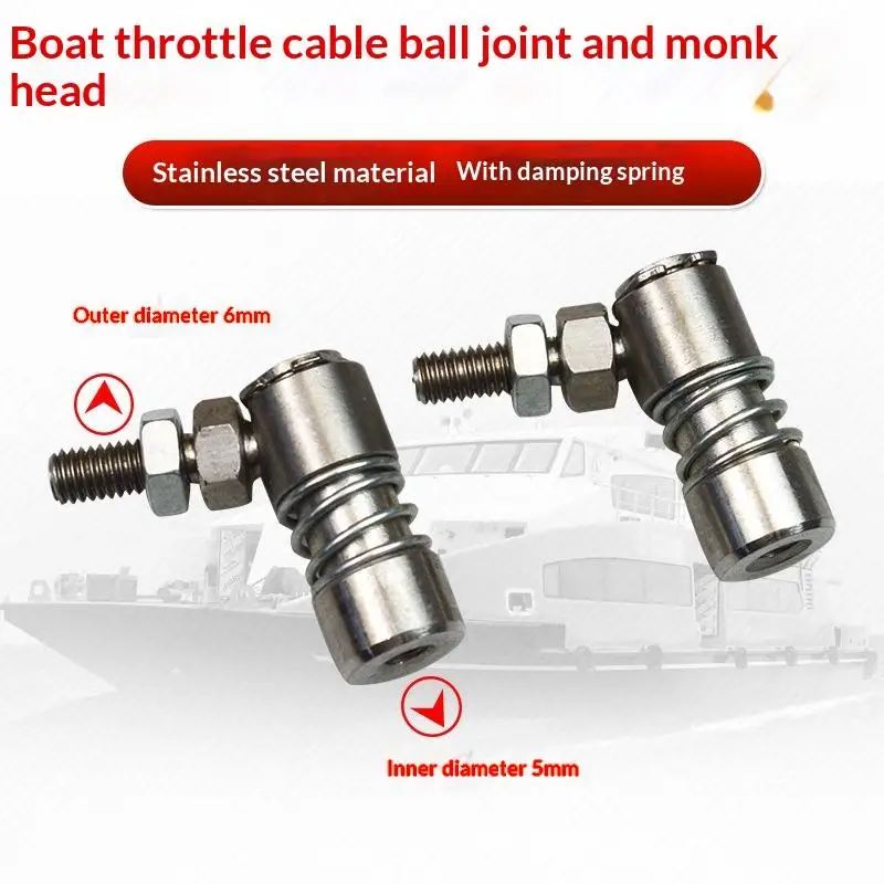 M5 M6 Boat Throttle Ball Joint Connector Metal Shift Control Cable Rod End Corrosion Proof for Inflatable Boat Engine Repair
M5 M6 Boat Throttle Ball Joint Connector Metal Shift Control Cable Rod End Corrosion Proof for Inflatable Boat Engine Repair