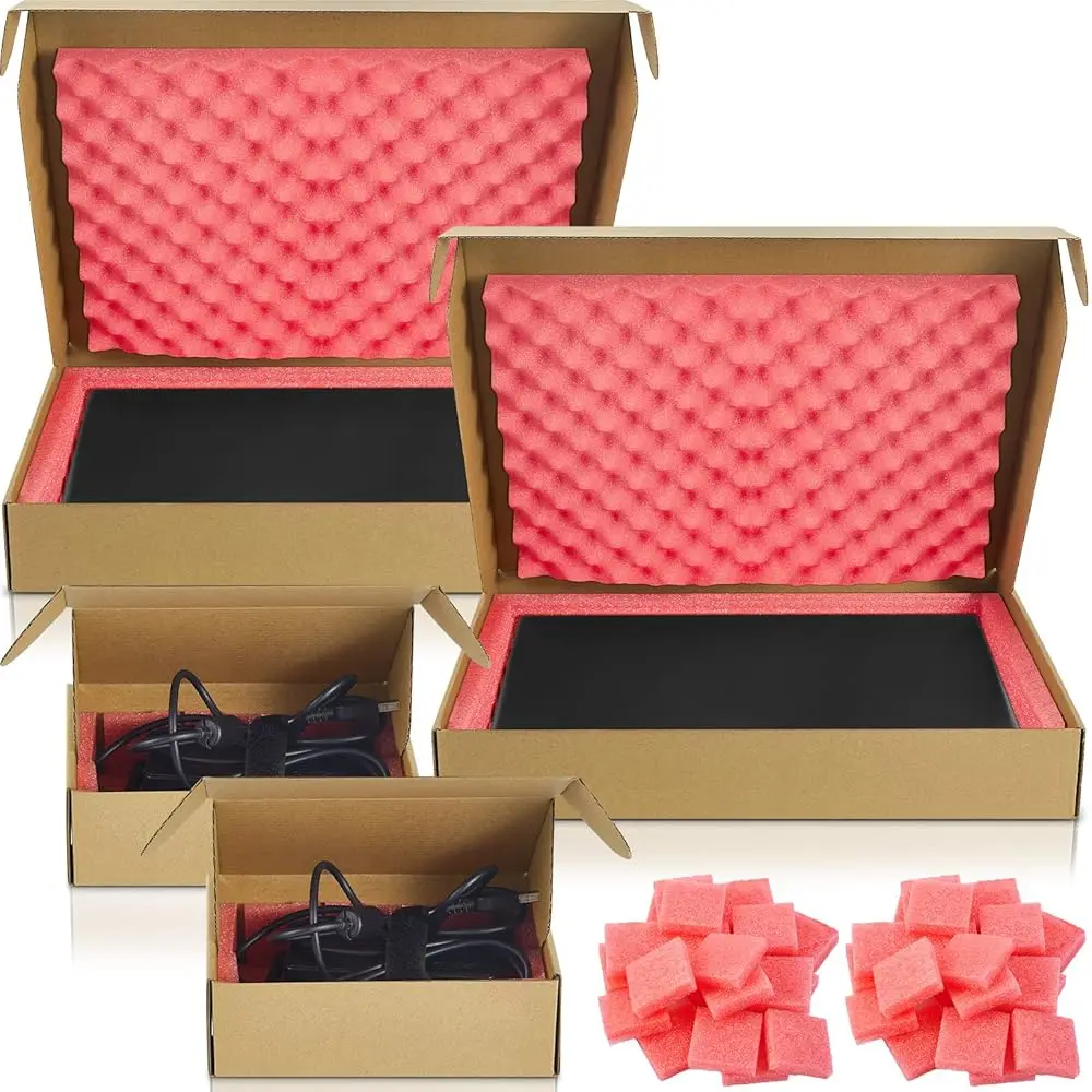 2 Sets Laptop Shipping Box with Foam Protection Computer Mailing Box up to 17 Inch with Charger Boxs, Foam Frame, Foams Sheet
2 Sets Laptop Shipping Box with Foam Protection Computer Mailing Box up to 17 Inch with Charger Boxs, Foam Frame, Foams Sheet