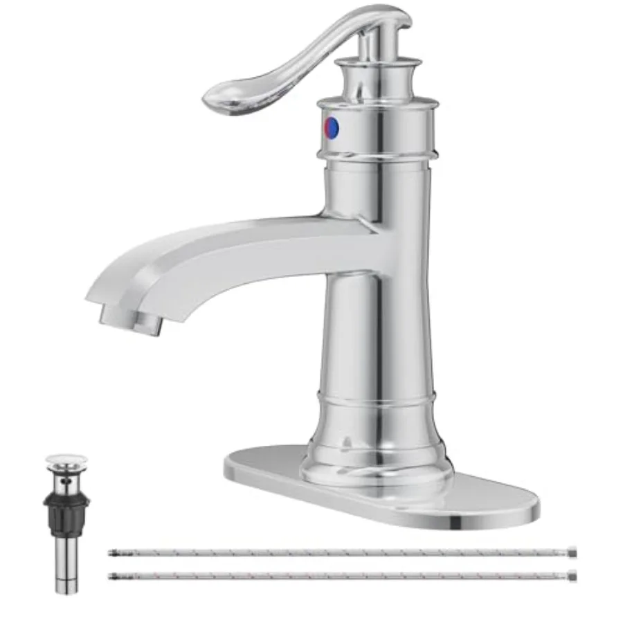 Bathroom Faucet, Bathroom Sink Faucet 1 Hole, Single Hole Bathroom Faucet, Single Handle Farmhouse Vanity Lavatory RV with Pop
Bathroom Faucet, Bathroom Sink Faucet 1 Hole, Single Hole Bathroom Faucet, Single Handle Farmhouse Vanity Lavatory RV with Pop