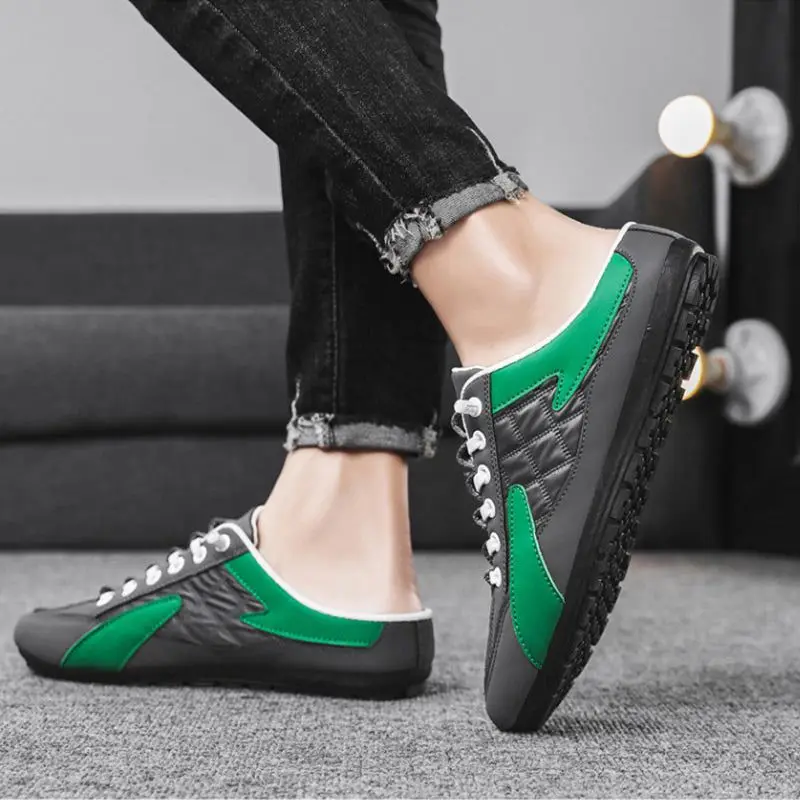 Pousbo Men's Backless Sneakers Man Summer Fashion Split Casual Half Shoe Male Breathable Backless Loafer Half Shoes Hombre
Pousbo Men's Backless Sneakers Man Summer Fashion Split Casual Half Shoe Male Breathable Backless Loafer Half Shoes Hombre
