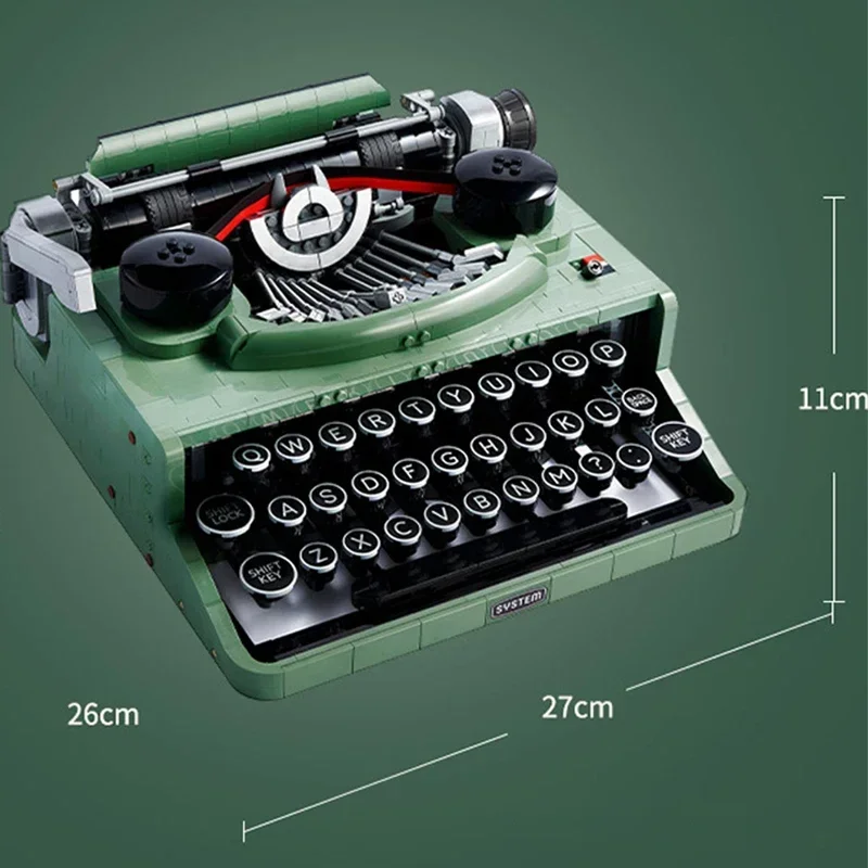 Ideas Typewriter Building Blocks Set for Adults Collectible Retro Display Model Toys Unique Children Gifts Home Decoration
Ideas Typewriter Building Blocks Set for Adults Collectible Retro Display Model Toys Unique Children Gifts Home Decoration