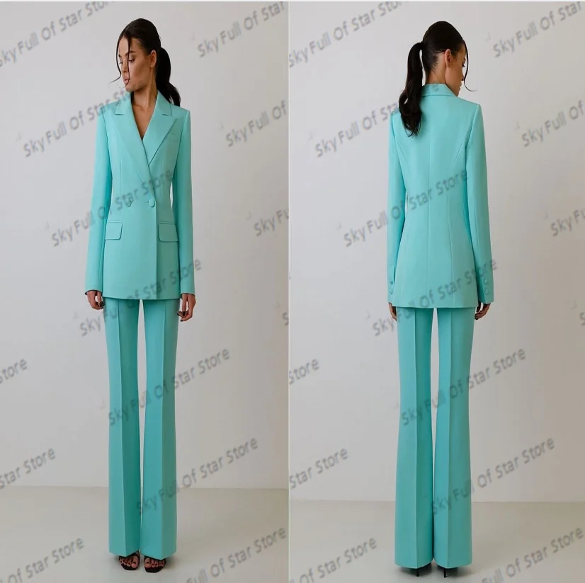 Spring Autumn Blue Women Suit Set 2 Pcs Blazer+Pants Trousers Cotton Formal Office Lady Jacket Wedding Prom Coat Customized
Spring Autumn Blue Women Suit Set 2 Pcs Blazer+Pants Trousers Cotton Formal Office Lady Jacket Wedding Prom Coat Customized
