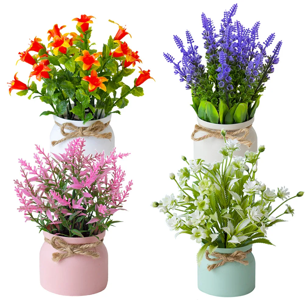 Set of 4 Artificial Potted Flowers with Small Fake Plants for Desk Shelf or For Tabletop Display with Decorative Pot
Set of 4 Artificial Potted Flowers with Small Fake Plants for Desk Shelf or For Tabletop Display with Decorative Pot