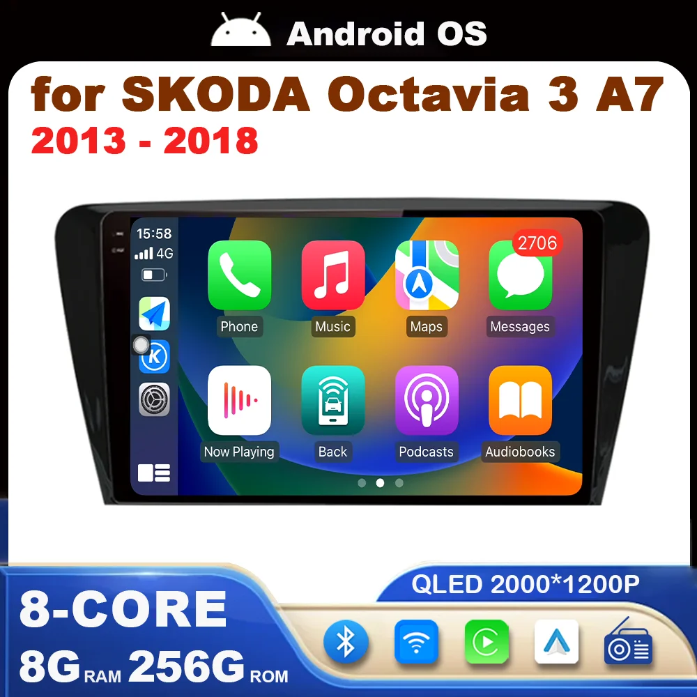 GPS Navigation Android OS 10.1 inch for SKODA Octavia 3 A7 2013 - 2018 4G DSP Stereo Car Radio Multimedia Player WiFi Bluetooth
GPS Navigation Android OS 10.1 inch for SKODA Octavia 3 A7 2013 - 2018 4G DSP Stereo Car Radio Multimedia Player WiFi Bluetooth