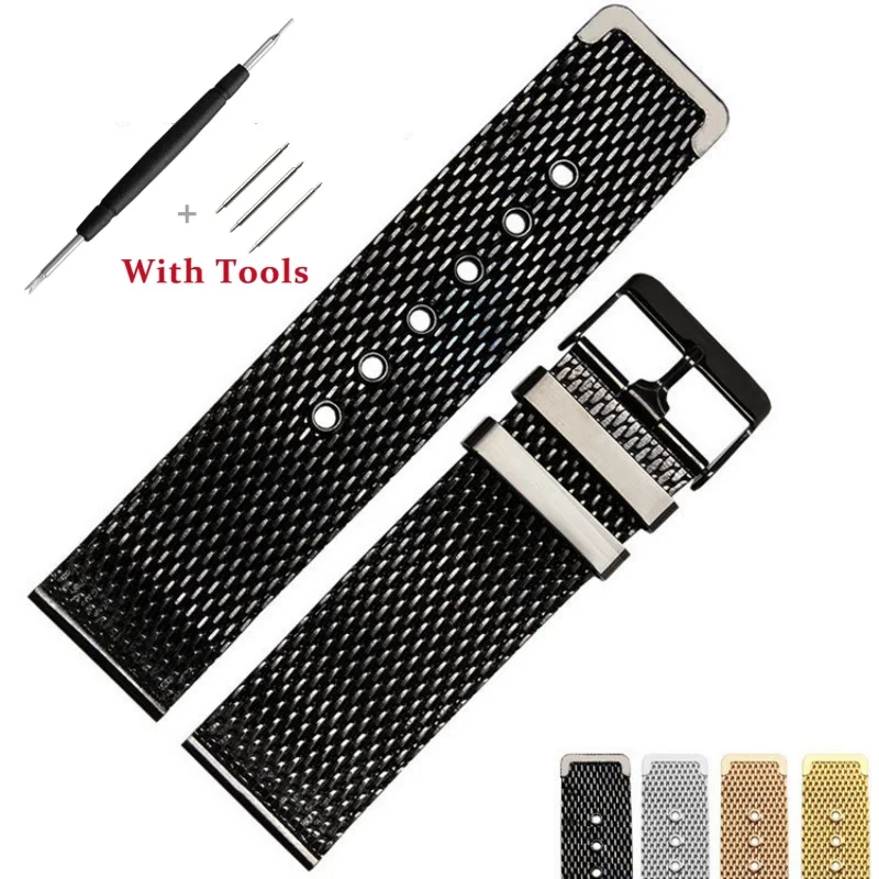 18mm 20mm 22mm 24mm 1.0 Thickness Stainless Steel Watch Strap Metal Milanese Watch Band for Universal Waterproof Watch Bracelet
18mm 20mm 22mm 24mm 1.0 Thickness Stainless Steel Watch Strap Metal Milanese Watch Band for Universal Waterproof Watch Bracelet