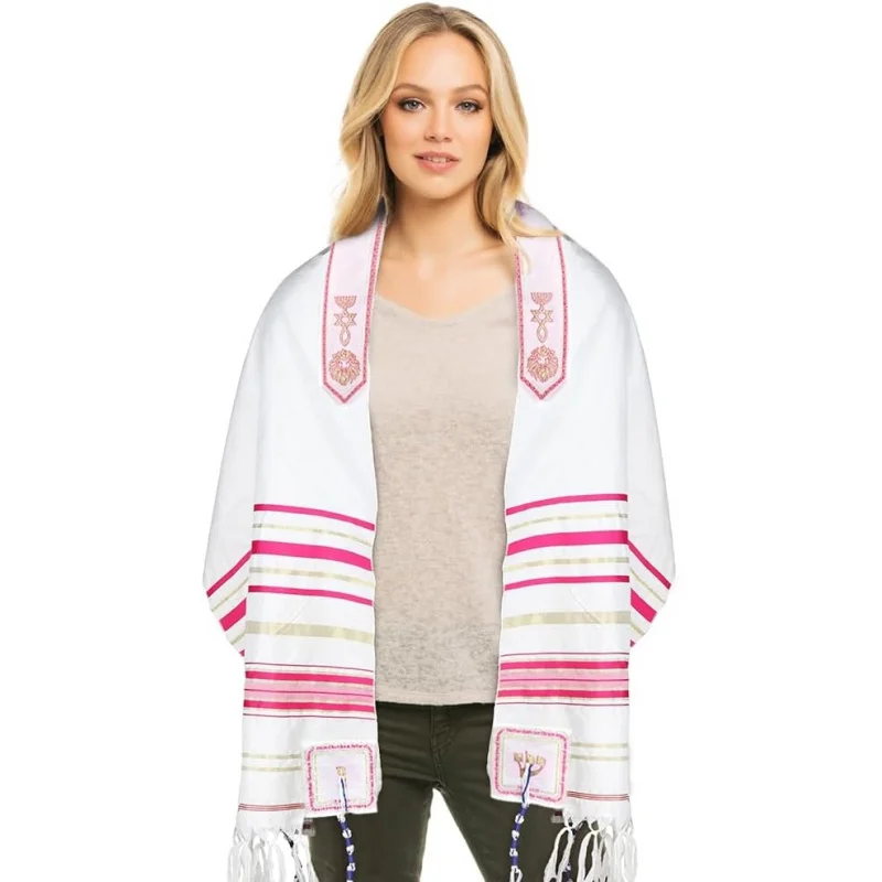 Messianic Tallit Prayer Shawl 72"x 22" with Bag For Men & Women
Messianic Tallit Prayer Shawl 72"x 22" with Bag For Men & Women