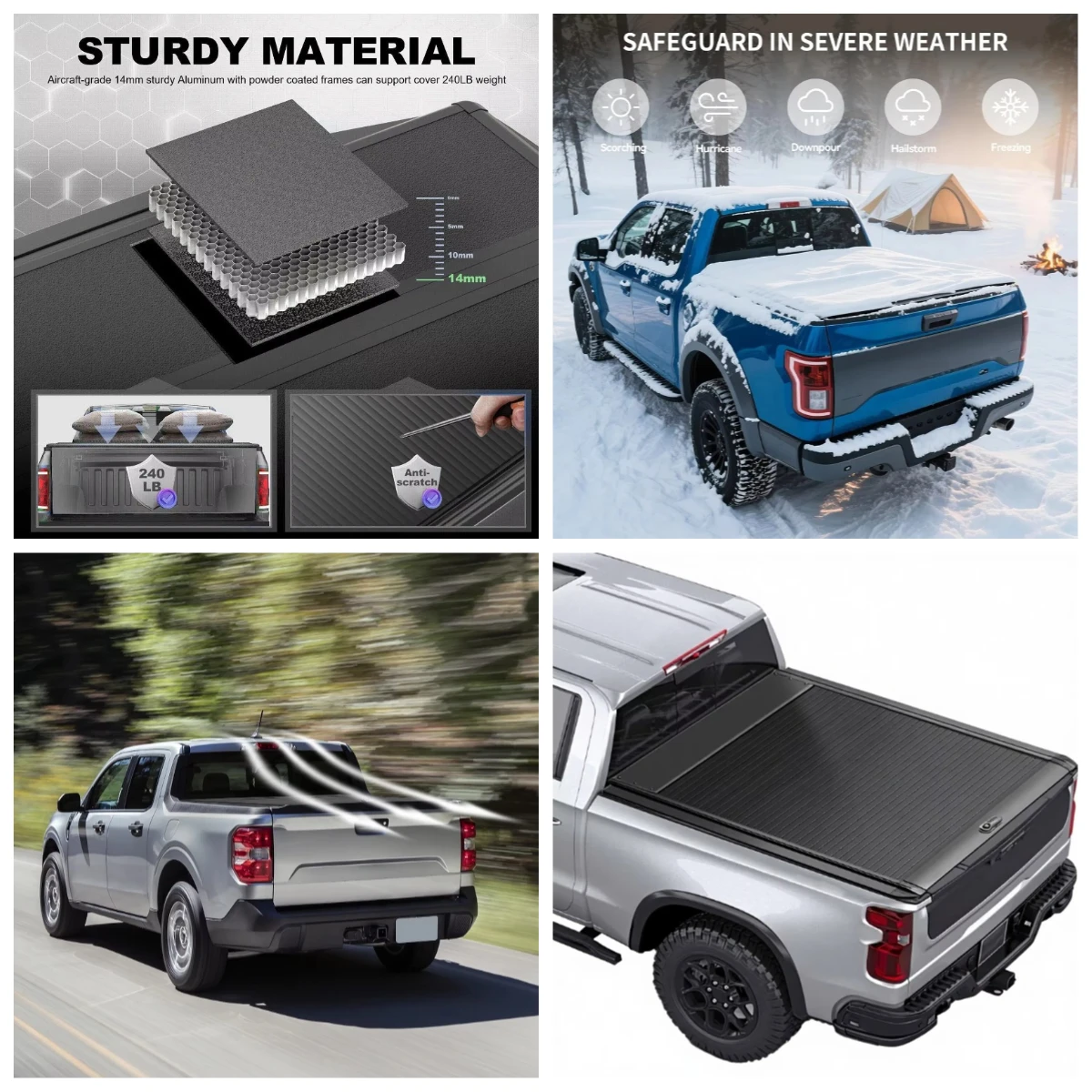 Krono Wild New Aluminum Alloy Retractable Hinged Roll Locking Tailbox 5ft Tonneau Cover F150 Waterproof Pickup Truck
Krono Wild New Aluminum Alloy Retractable Hinged Roll Locking Tailbox 5ft Tonneau Cover F150 Waterproof Pickup Truck