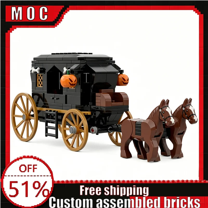 289 PCS Western Haunted Stagecoach Carriage Building Blocks Brick Assembly Toy Creative Educational DIY Collection Display Gifts
289 PCS Western Haunted Stagecoach Carriage Building Blocks Brick Assembly Toy Creative Educational DIY Collection Display Gifts