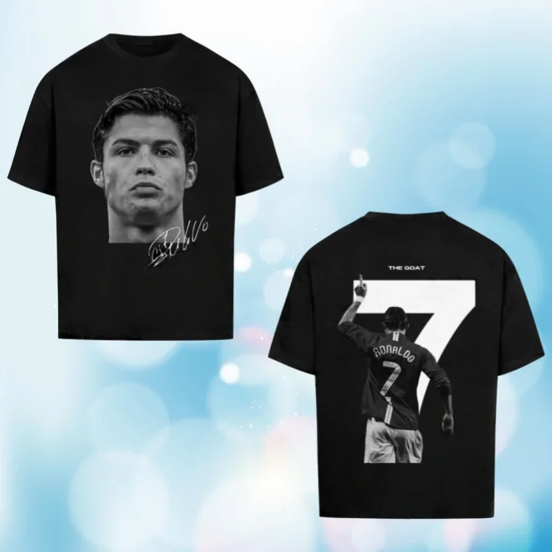 7 Print Cristiano Ronaldo Classic Football Superstar Fashion Men's and Women's Printed Cotton Short Sleeve T-shirt
7 Print Cristiano Ronaldo Classic Football Superstar Fashion Men's and Women's Printed Cotton Short Sleeve T-shirt
