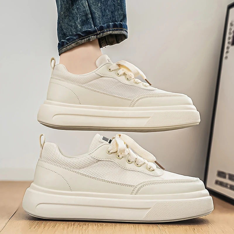 BEAUTODAY Casual Sneakers Men Split Leather Solid Color Round Toe Sewing Platform Lace-Up Male Outdoor Shoes Handmade
BEAUTODAY Casual Sneakers Men Split Leather Solid Color Round Toe Sewing Platform Lace-Up Male Outdoor Shoes Handmade