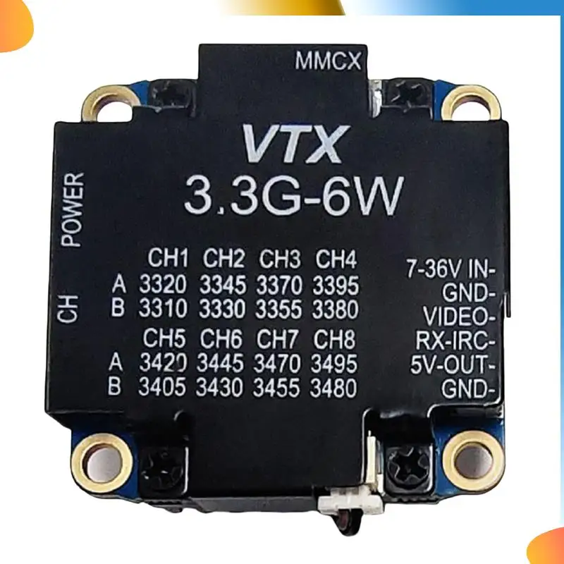 B48A 3.3G 6W VTX 6000Mw 16CH FPV Video Transmitter Wireless Transmitter Module For Long Range FPV Racing Drone Frame
B48A 3.3G 6W VTX 6000Mw 16CH FPV Video Transmitter Wireless Transmitter Module For Long Range FPV Racing Drone Frame