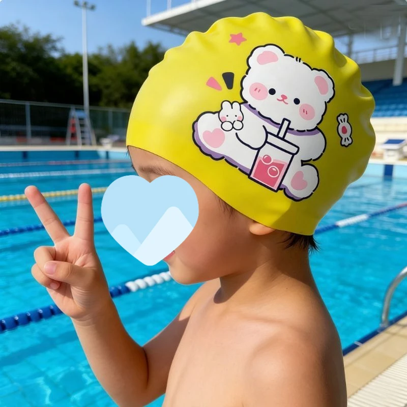 Student swim cap waterproof for boys and girls, summer cartoon bear swimming silicone cap, outdoor fun waterproof cap
Student swim cap waterproof for boys and girls, summer cartoon bear swimming silicone cap, outdoor fun waterproof cap