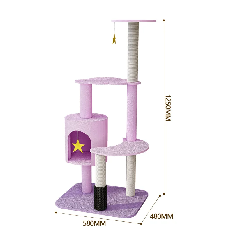 Integrated Cat Climbing Frame with Tongtian Pillar: Cozy Small Nest, Jumping Platform - Ideal Cat Supplies for Active Play
Integrated Cat Climbing Frame with Tongtian Pillar: Cozy Small Nest, Jumping Platform - Ideal Cat Supplies for Active Play