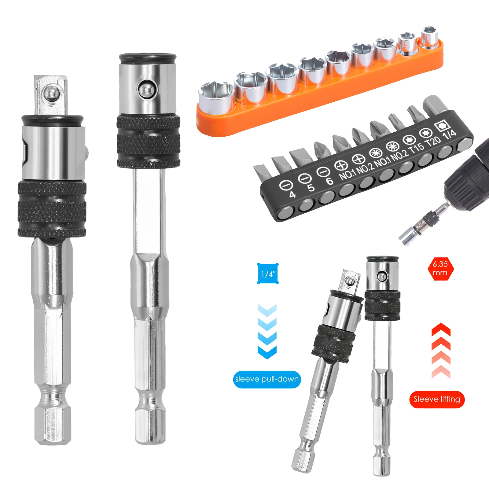 Переходник-удлинитель 2-в-1 с шестигранным хвостовиком 1/4 дюйма на квадратный привод, с шестигранным и плоским концами, для адаптеров 1/4 дюйма
Переходник-удлинитель 2-в-1 с шестигранным хвостовиком 1/4 дюйма на квадратный привод, с шестигранным и плоским концами, для адаптеров 1/4 дюйма