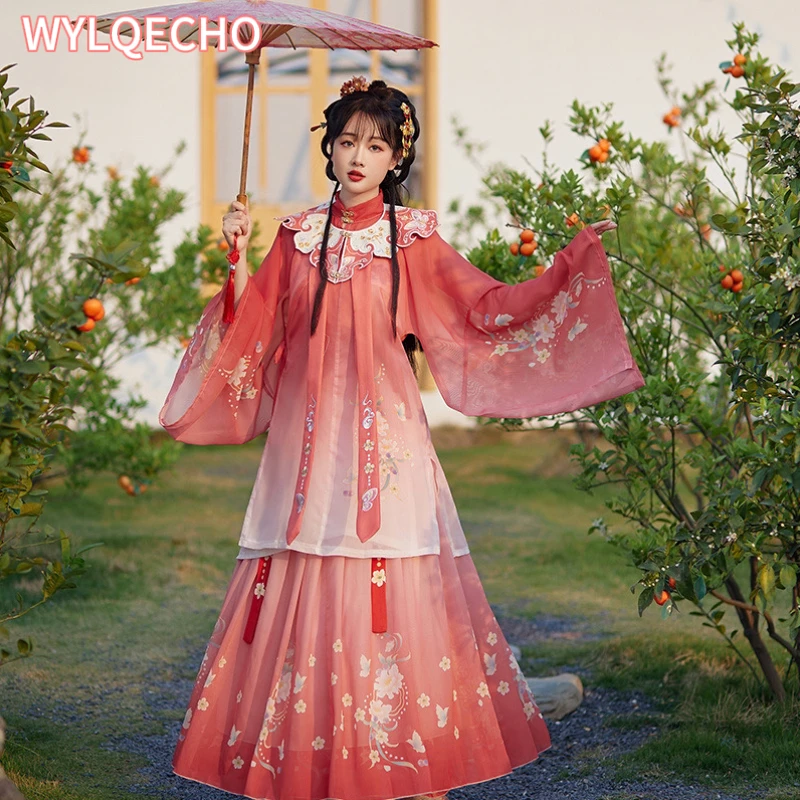 Red Woman Chinese Traditional Retro Elegant Folk Dance Costume Ancient Style Ming Dynasty Fairy Dress Embroidered Hanfu Robe
Red Woman Chinese Traditional Retro Elegant Folk Dance Costume Ancient Style Ming Dynasty Fairy Dress Embroidered Hanfu Robe