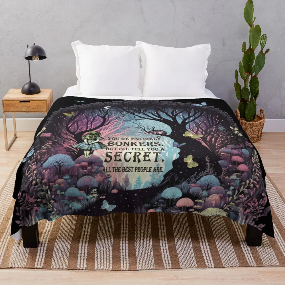 Wonderland Forest Night - Bonkers Quote Throw Blanket Cute Sofa Kid'S Thermal Blankets
Wonderland Forest Night - Bonkers Quote Throw Blanket Cute Sofa Kid'S Thermal Blankets
