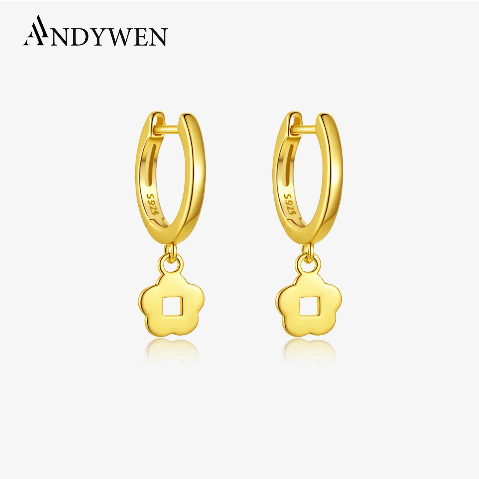 ANDYWEN 925 Sterling Silver Minimalist Flower Drop Earrings with Square Hollow, Modern Elegant Jewelry for Versatile Styling
ANDYWEN 925 Sterling Silver Minimalist Flower Drop Earrings with Square Hollow, Modern Elegant Jewelry for Versatile Styling
