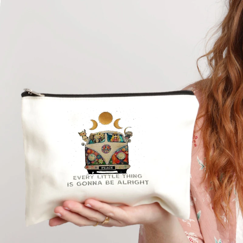 Every Thing Is Gonna Be Alright Makeup Bag Canvas Boho Blue Hippie Women Cosmetics Pouch for Girls Positive Affirmations Gifts
Every Thing Is Gonna Be Alright Makeup Bag Canvas Boho Blue Hippie Women Cosmetics Pouch for Girls Positive Affirmations Gifts