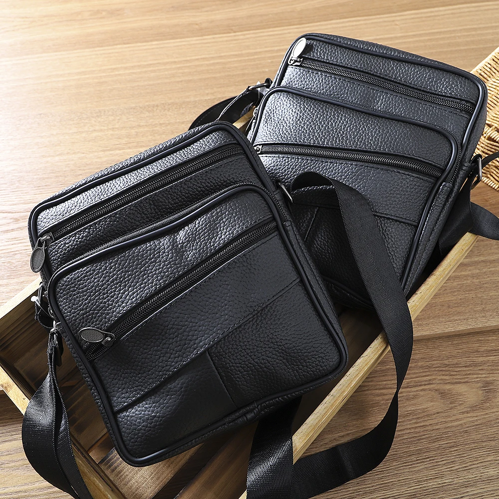 Black Simple Practical Top Layer Litchi Grain Cowhide Men's Shoulder Bag Crossbody Bag Several Scores Available Fast Hand Speed
Black Simple Practical Top Layer Litchi Grain Cowhide Men's Shoulder Bag Crossbody Bag Several Scores Available Fast Hand Speed