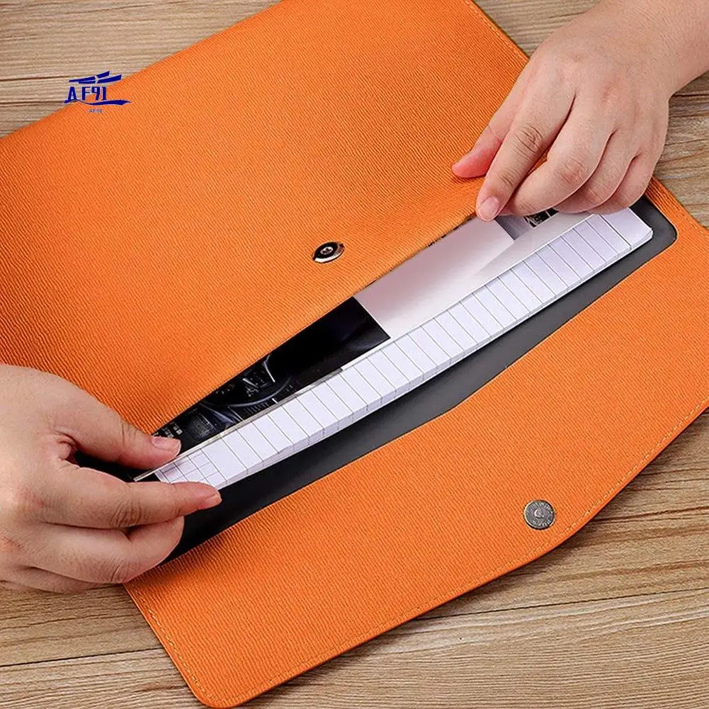 AF91-PU Leather A4 File Folder Document Holder Waterproof Portfolio Envelope Folder Case With Snap Closure
AF91-PU Leather A4 File Folder Document Holder Waterproof Portfolio Envelope Folder Case With Snap Closure