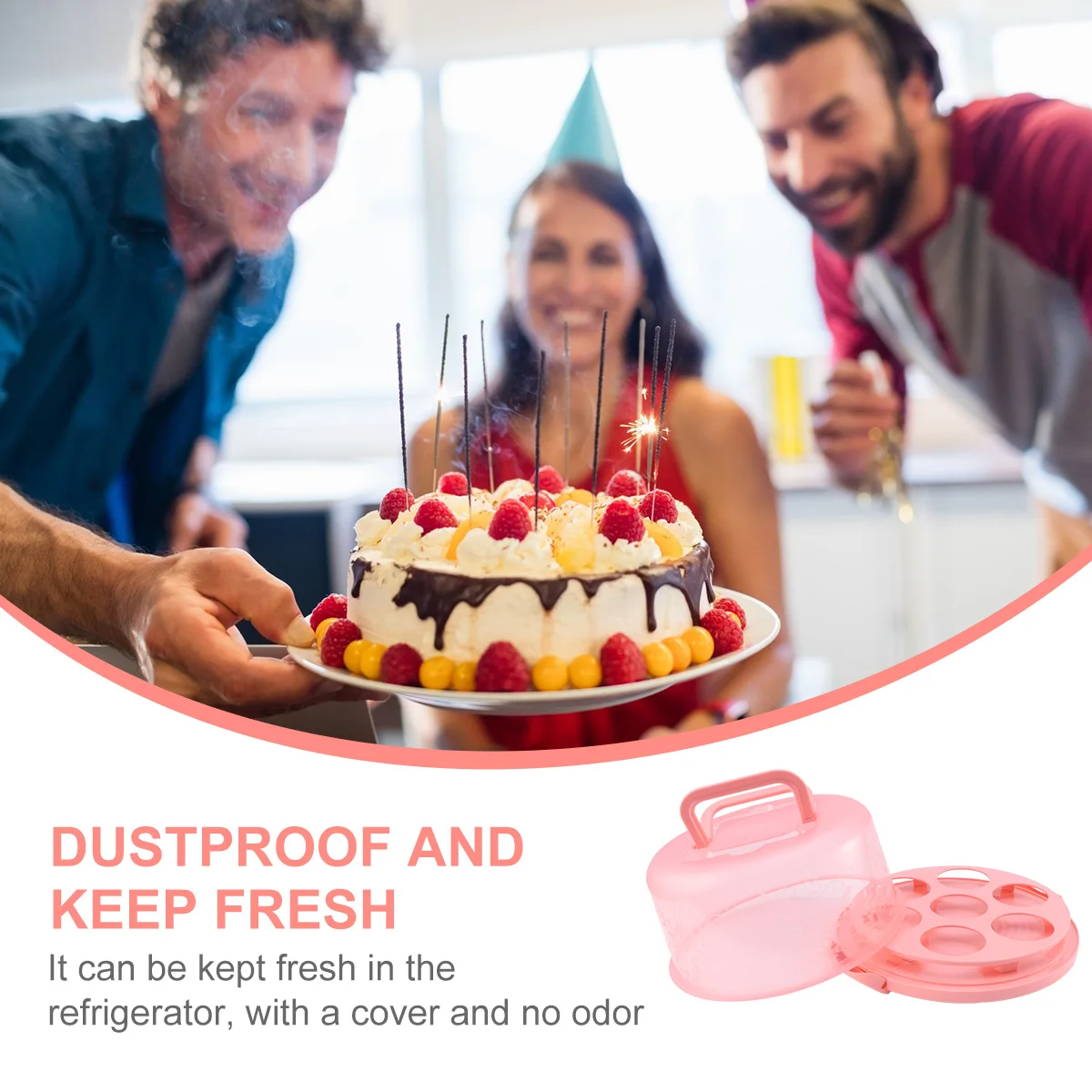 1pc Cake Box Plastic Boxes with Handle Ecofriendly Sturdy Transparent Food Cake Packaging Boxes Crisper Sealing Pink Packaging
1pc Cake Box Plastic Boxes with Handle Ecofriendly Sturdy Transparent Food Cake Packaging Boxes Crisper Sealing Pink Packaging