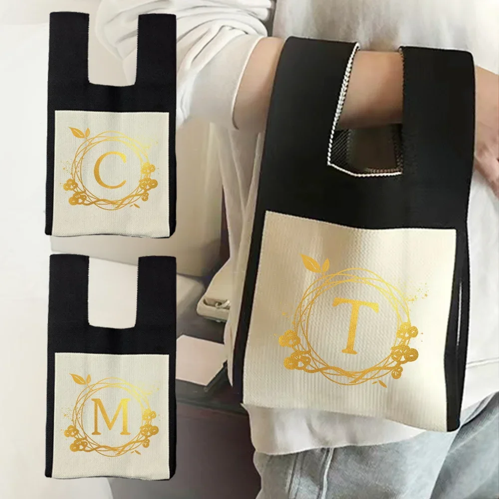 Knitted Bag Wrist Tote Bags Crochet Woven Mini Knot Handbag Coin Pouch Portable Purse Organizer Wallet Wreath Printed Series
Knitted Bag Wrist Tote Bags Crochet Woven Mini Knot Handbag Coin Pouch Portable Purse Organizer Wallet Wreath Printed Series