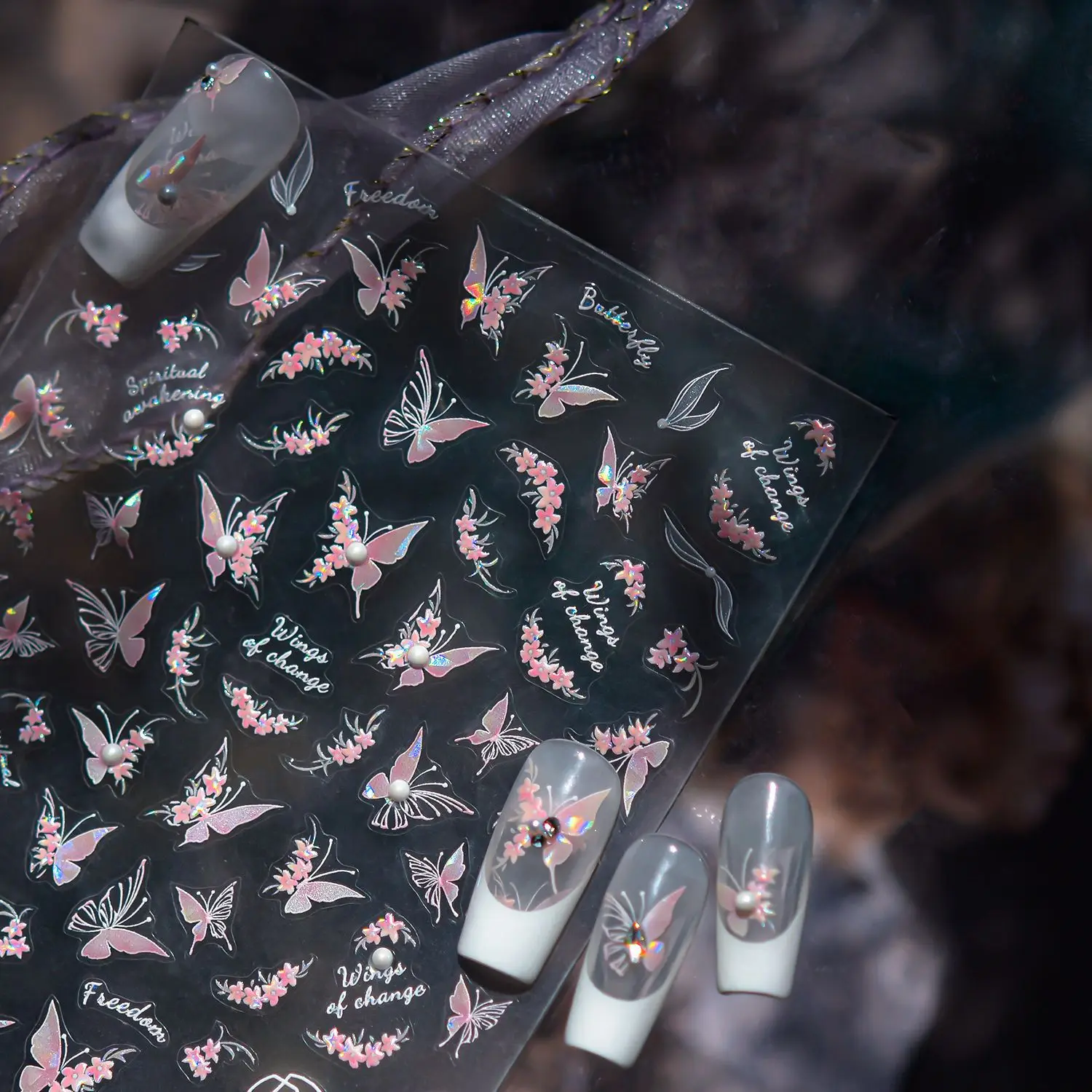 Butterfly Nail Art Sticker Shiny Pink Flower 5D Luxury Pearl Crystal Adhesive Stickers For Nails Decoration Manicure Decals DIY
Butterfly Nail Art Sticker Shiny Pink Flower 5D Luxury Pearl Crystal Adhesive Stickers For Nails Decoration Manicure Decals DIY