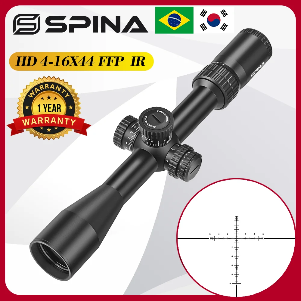 Оптический прицел SPINA Optics HD 4-16x44 FFP, тактический прицел с боковым параллаксом для охоты, дальнего действия, оптический прицел MOA для .308.556
Оптический прицел SPINA Optics HD 4-16x44 FFP, тактический прицел с боковым параллаксом для охоты, дальнего действия, оптический прицел MOA для .308.556