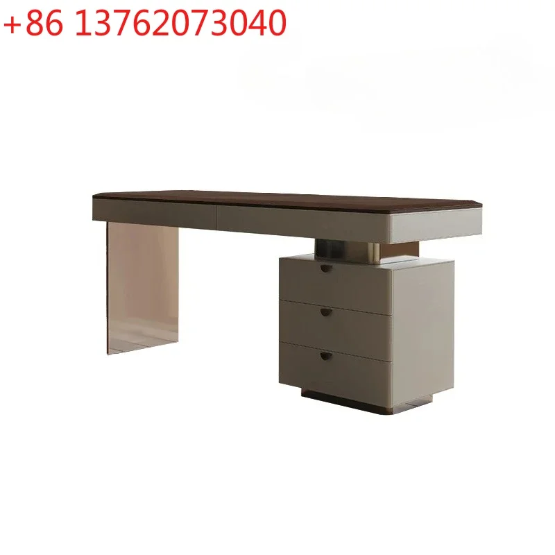 Light luxury modern designer high-end Italian minimalist home study office computer desk
Light luxury modern designer high-end Italian minimalist home study office computer desk
