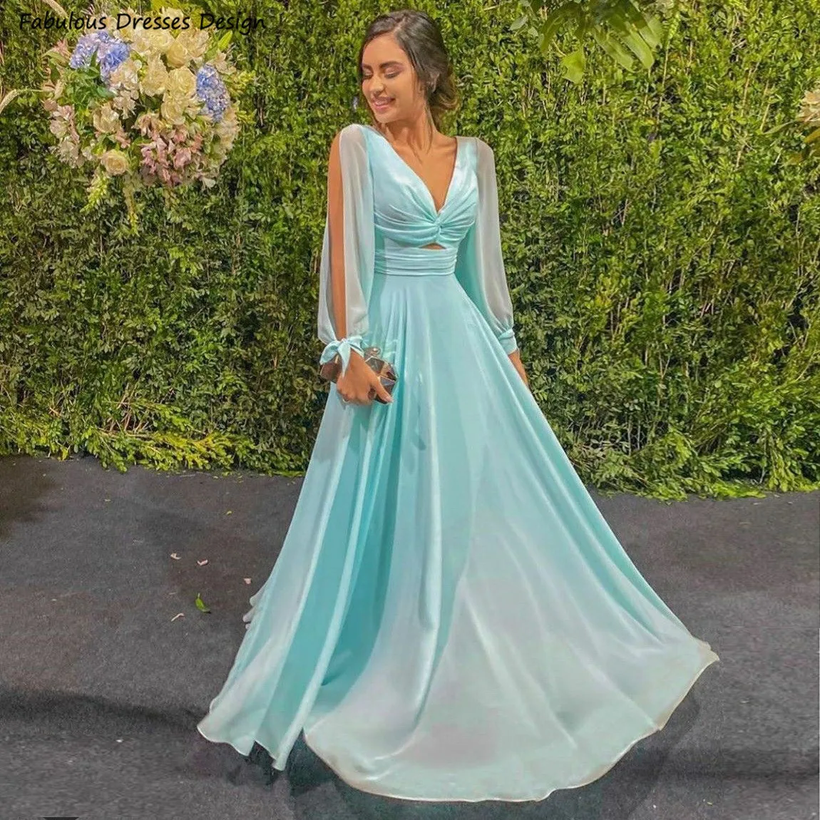 2025 Long Sleeve Bridesmaid Dresses Long A-line V-neck Vestidos Elegant Chiffon Custom Made Wedding Party Dress For Women
2025 Long Sleeve Bridesmaid Dresses Long A-line V-neck Vestidos Elegant Chiffon Custom Made Wedding Party Dress For Women