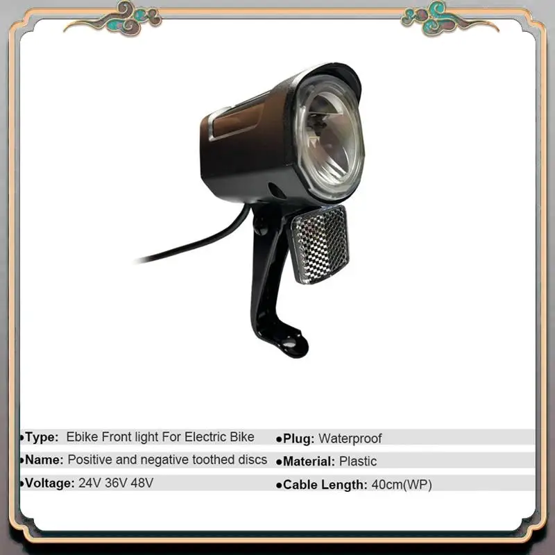 Durable 1 PCS E-Bike LED Front Headlight Bicycle Lights Modified Accessories Cycling Equipment Black
Durable 1 PCS E-Bike LED Front Headlight Bicycle Lights Modified Accessories Cycling Equipment Black