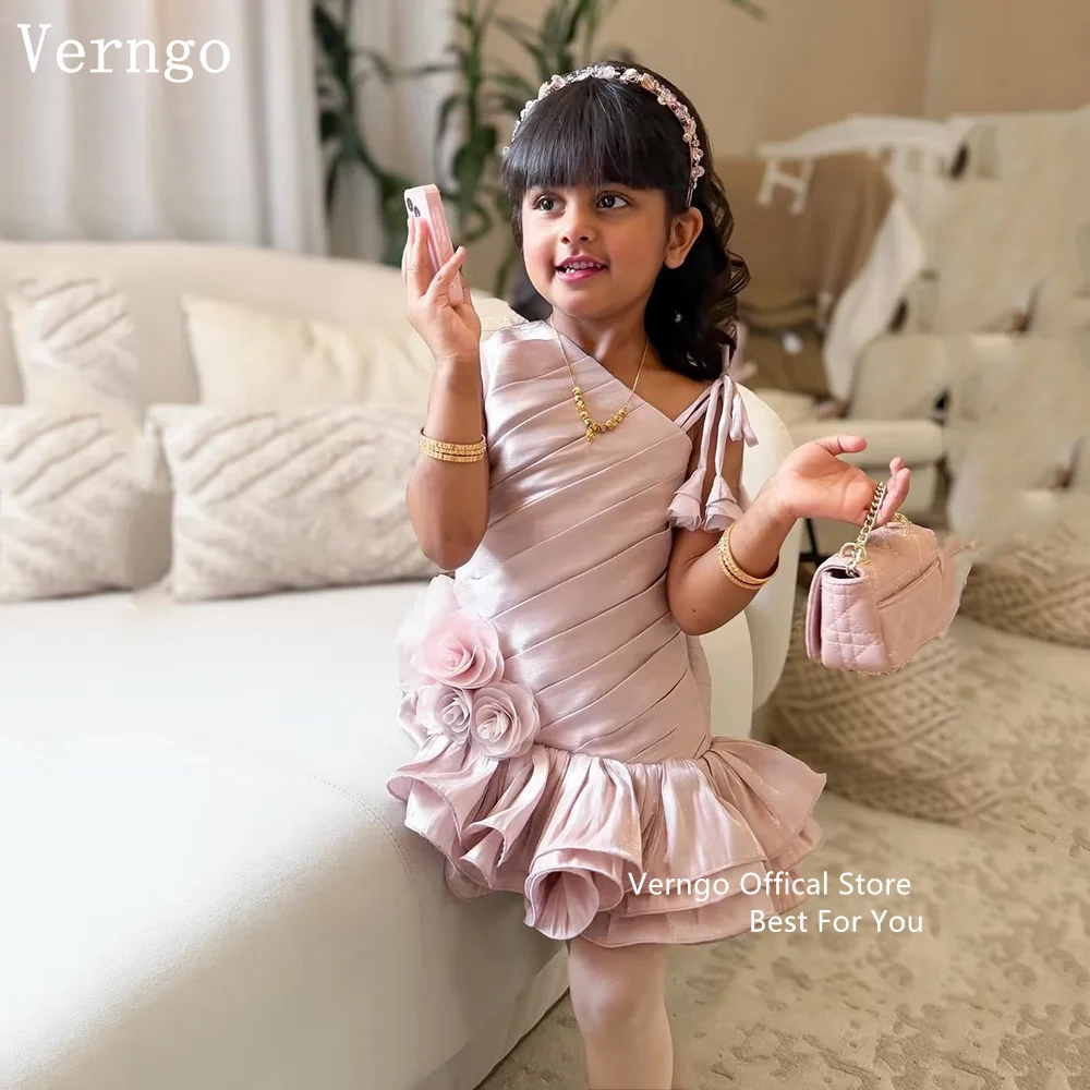 Verngo Elegant Pink Crepe Girl Formal Occsion Dress 3D Flowers A Line Tiered Formal Fit Arabia Prom Party Dress Customized
Verngo Elegant Pink Crepe Girl Formal Occsion Dress 3D Flowers A Line Tiered Formal Fit Arabia Prom Party Dress Customized