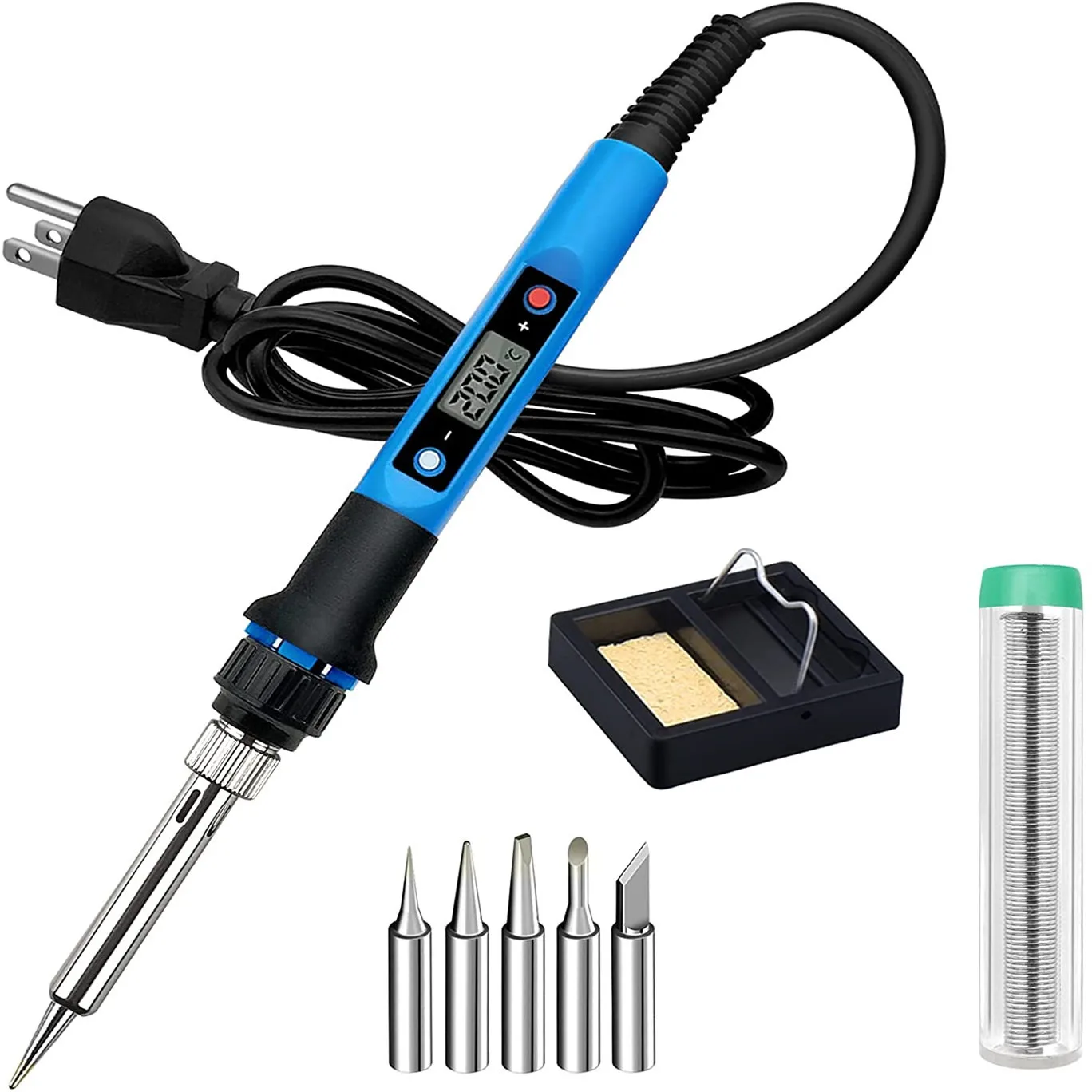 80W Soldering iron kit adjustable temperature LCD solder welding tools Ceramic heater soldering tips Tweezers soldering wire
80W Soldering iron kit adjustable temperature LCD solder welding tools Ceramic heater soldering tips Tweezers soldering wire