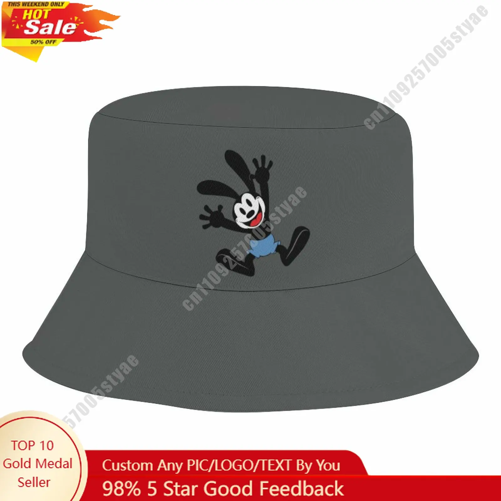 Oswald Bucket Hat Disney Cartoon Character Custom Design Upload Your Image Logo Fisherman Hat 50–54cm Head Circumference
Oswald Bucket Hat Disney Cartoon Character Custom Design Upload Your Image Logo Fisherman Hat 50–54cm Head Circumference