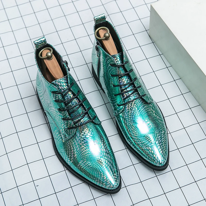 Winter Luxury Dress Boots British Style Men's Shiny Leather Boots Green Business Shoes Men's Wedding Shoes Lace Up Chelsea Boots
Winter Luxury Dress Boots British Style Men's Shiny Leather Boots Green Business Shoes Men's Wedding Shoes Lace Up Chelsea Boots