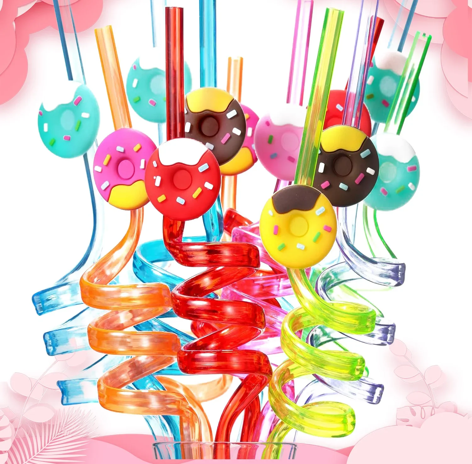 6pcs Pretty Party Decoration Donut Straws Reusable Plastic Hard Straws and Cleaning Brush for Birthday Daily Use Party Supplies
6pcs Pretty Party Decoration Donut Straws Reusable Plastic Hard Straws and Cleaning Brush for Birthday Daily Use Party Supplies