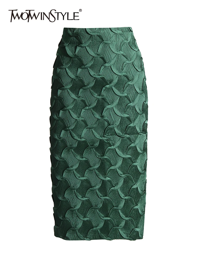 TWOTWINSTYLE Solid Slimming A Line Skirt For Women High Waist Bodycon Patchwork Zipper Temperament Skirts Female Fashion Clothes
TWOTWINSTYLE Solid Slimming A Line Skirt For Women High Waist Bodycon Patchwork Zipper Temperament Skirts Female Fashion Clothes