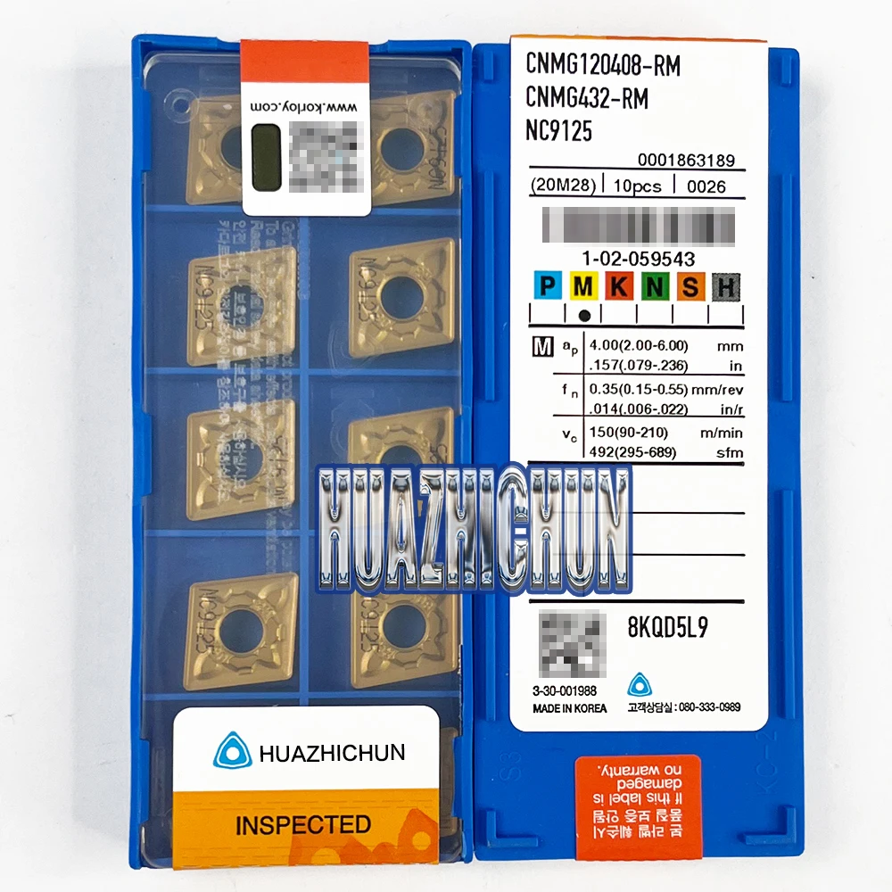 HUAZHICHUN CNMG120408-RM NC9125 Твердосплавные токарные вставки Инструменты для токарных станков с ЧПУ для M 
HUAZHICHUN CNMG120408-RM NC9125 Твердосплавные токарные вставки Инструменты для токарных станков с ЧПУ для M