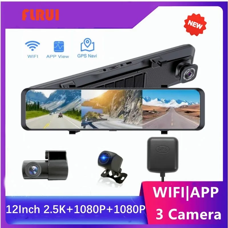 12 Inch New 3CHs Touch Screen Car Rearview Mirror WiFi APP For Auto Recorder 14400P FHD Car DVR Mirror Dash Cam
12 Inch New 3CHs Touch Screen Car Rearview Mirror WiFi APP For Auto Recorder 14400P FHD Car DVR Mirror Dash Cam