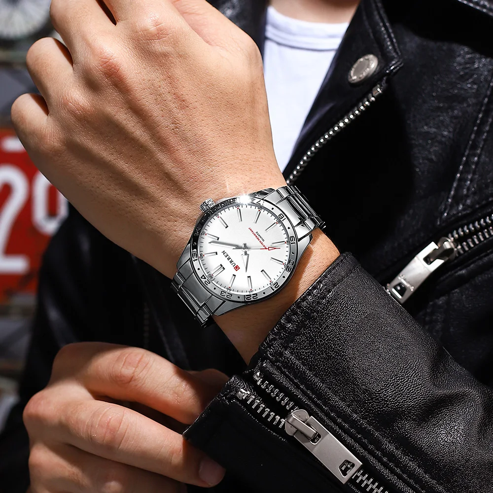 

CURREN Watches for Men Quartz Classic Business Wristwatch Luminous Hands Man Watch Waterproof Stainless Steel Band Clock Male